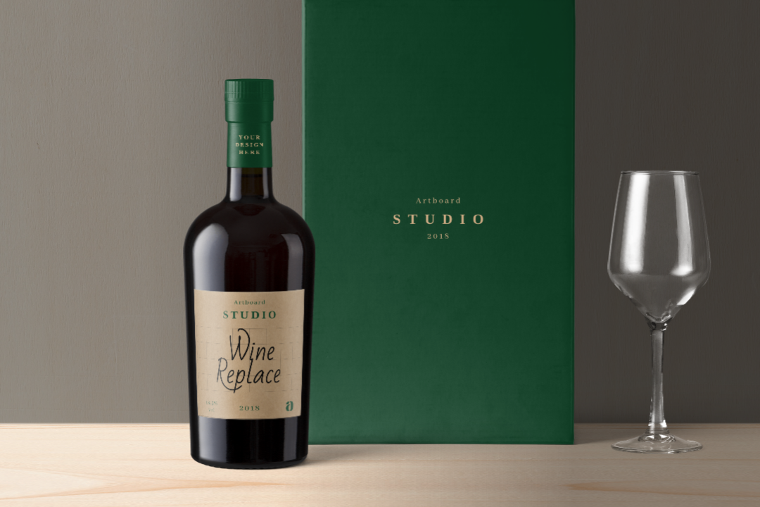 Wine Branding Mockup Scene Free Mockup Templates Artboard Studio