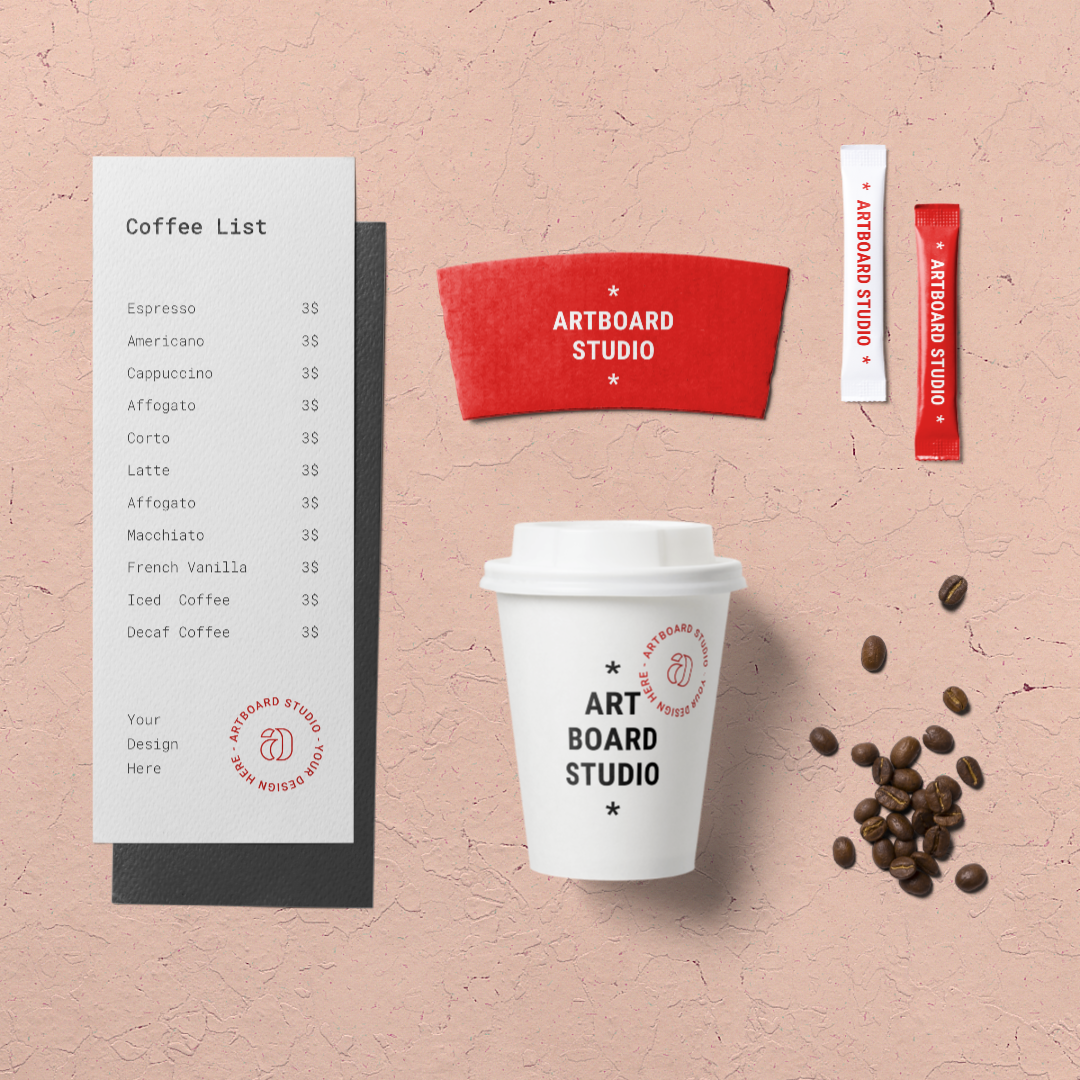 Coffee Branding Mockup Scene Free Mockup Templates Artboard Studio