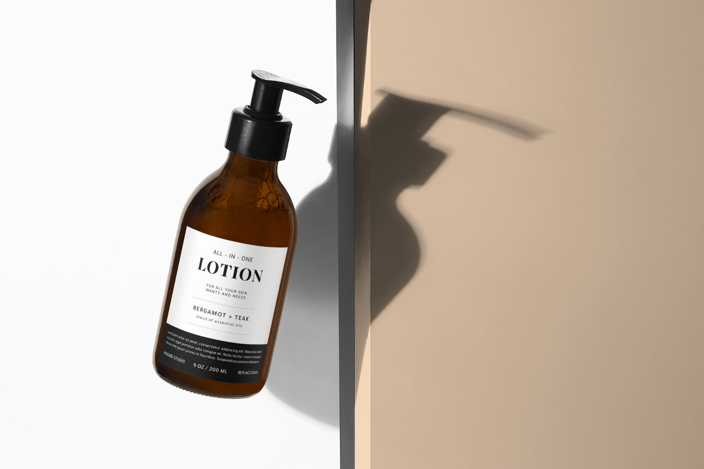 Amber Liquid Soap Bottle Mockup Scene Free Mockup Templates Artboard Studio