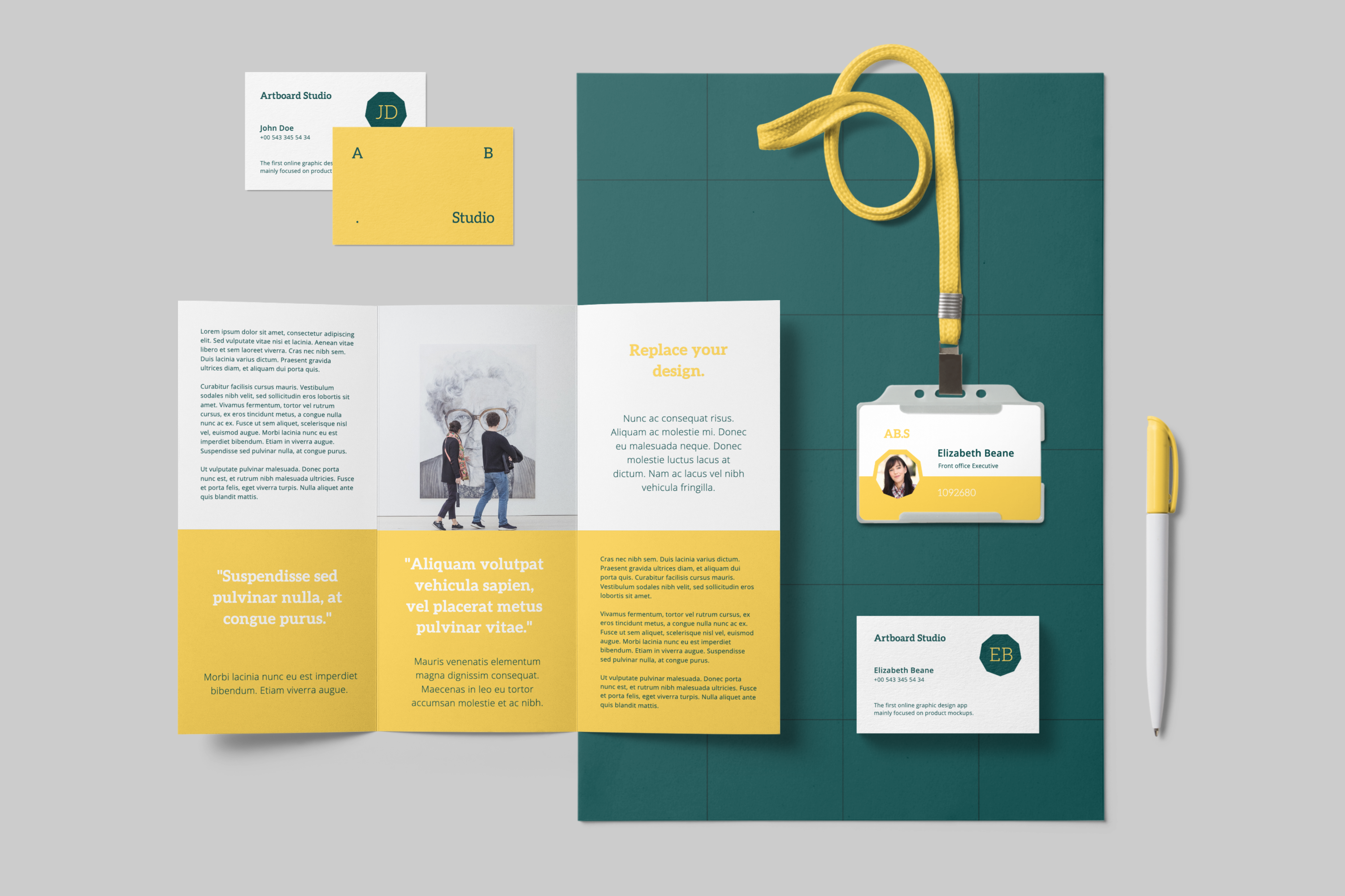 Branding Identity Mockup Scene Free Mockup Templates Artboard Studio