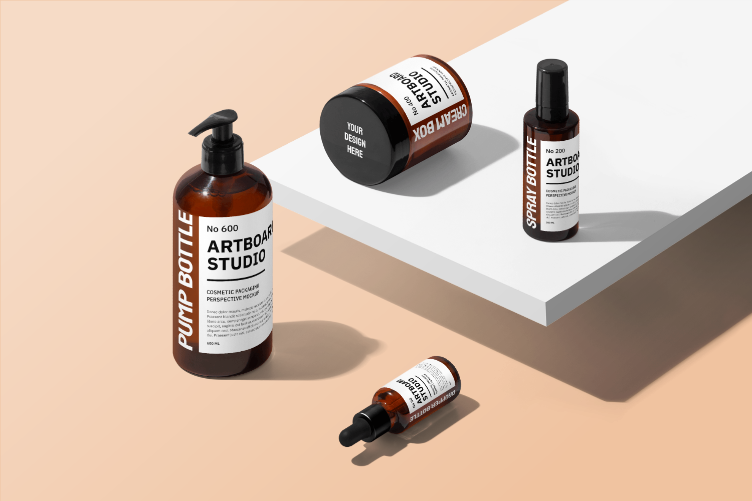 Cosmetic Packaging Mockup Scene Free Mockup Templates Artboard Studio