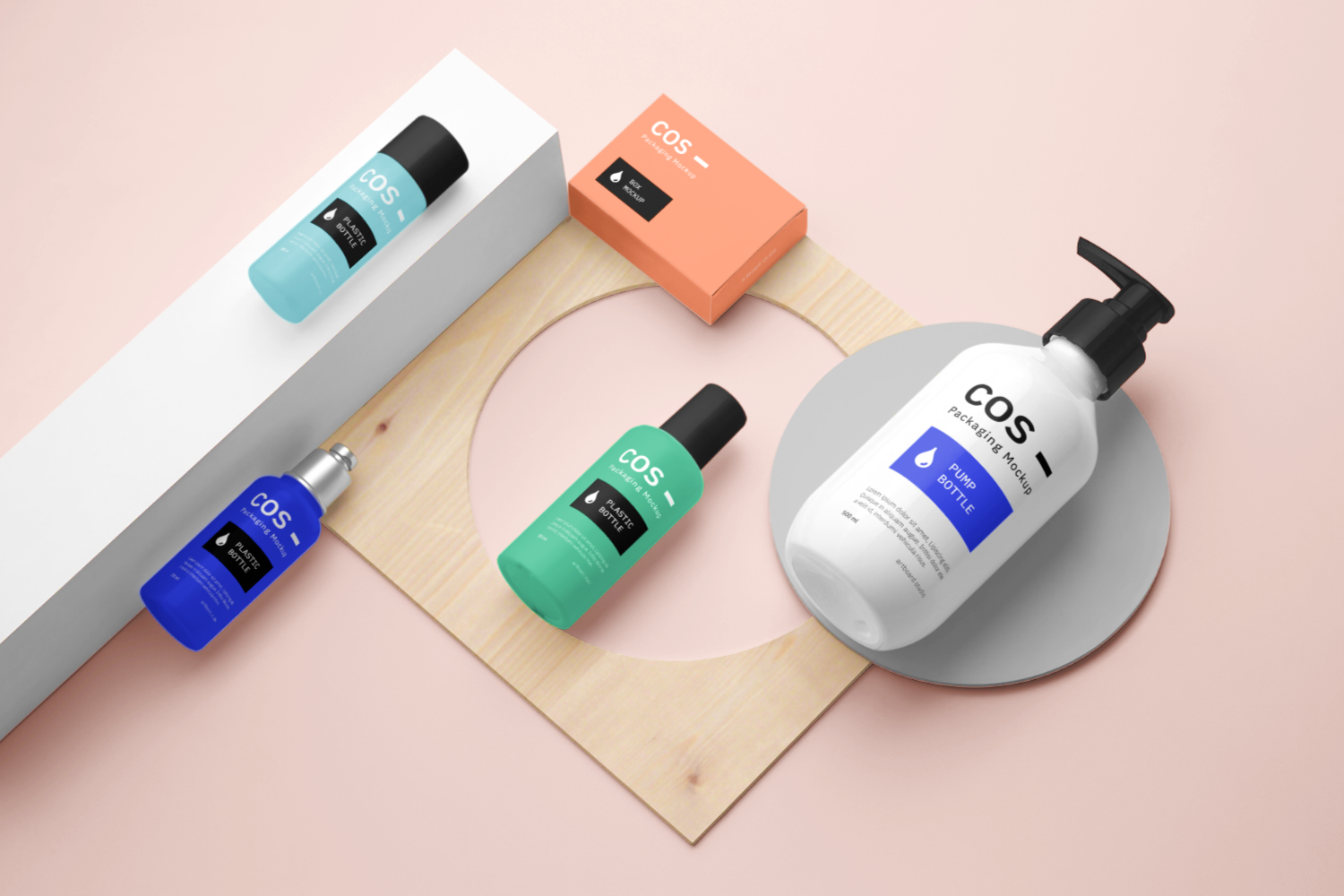 Cosmetic Packaging Mockup Scene Free Mockup Templates Artboard Studio