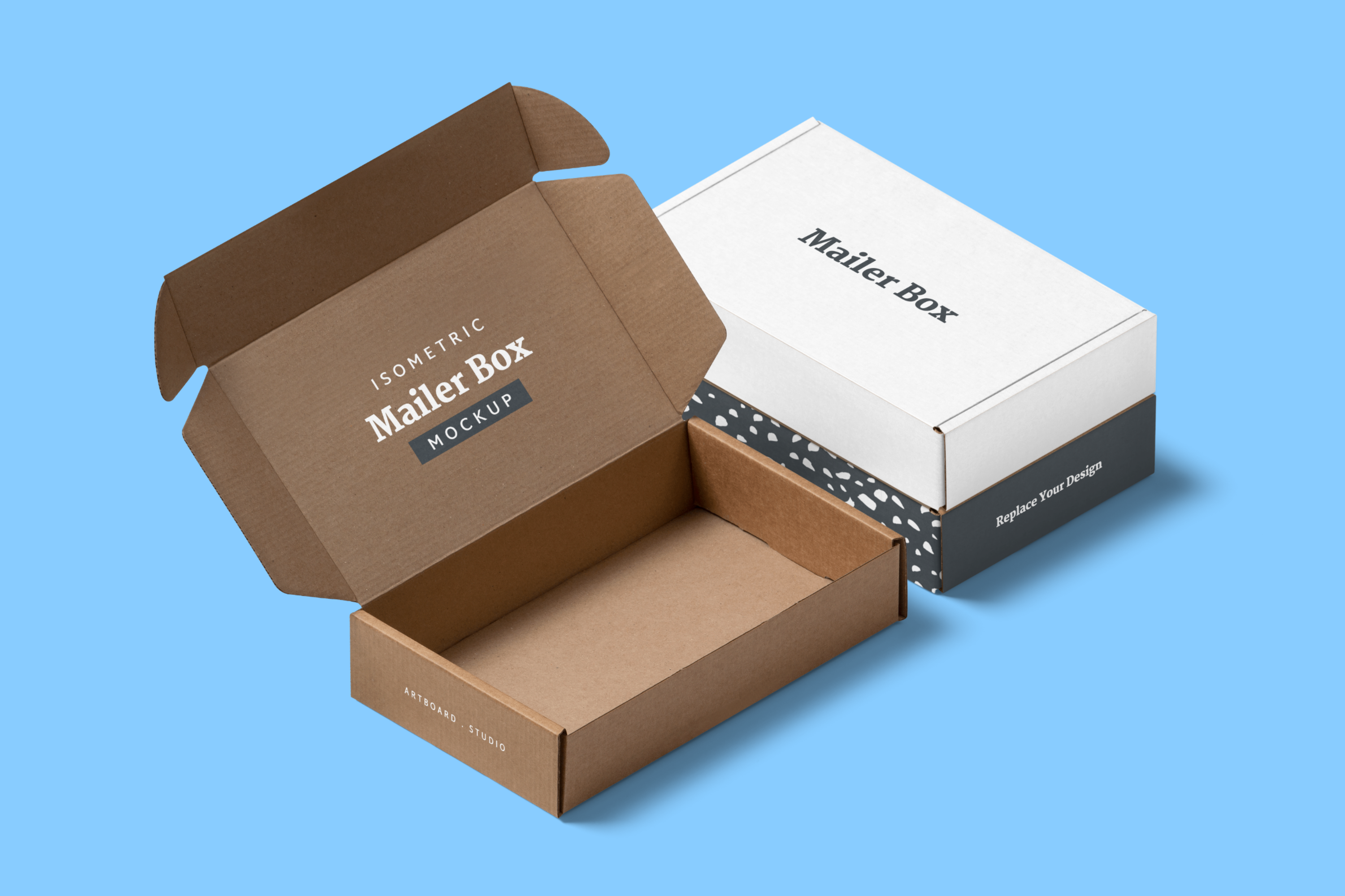 Mailer Box Mockup Free Download Mockup