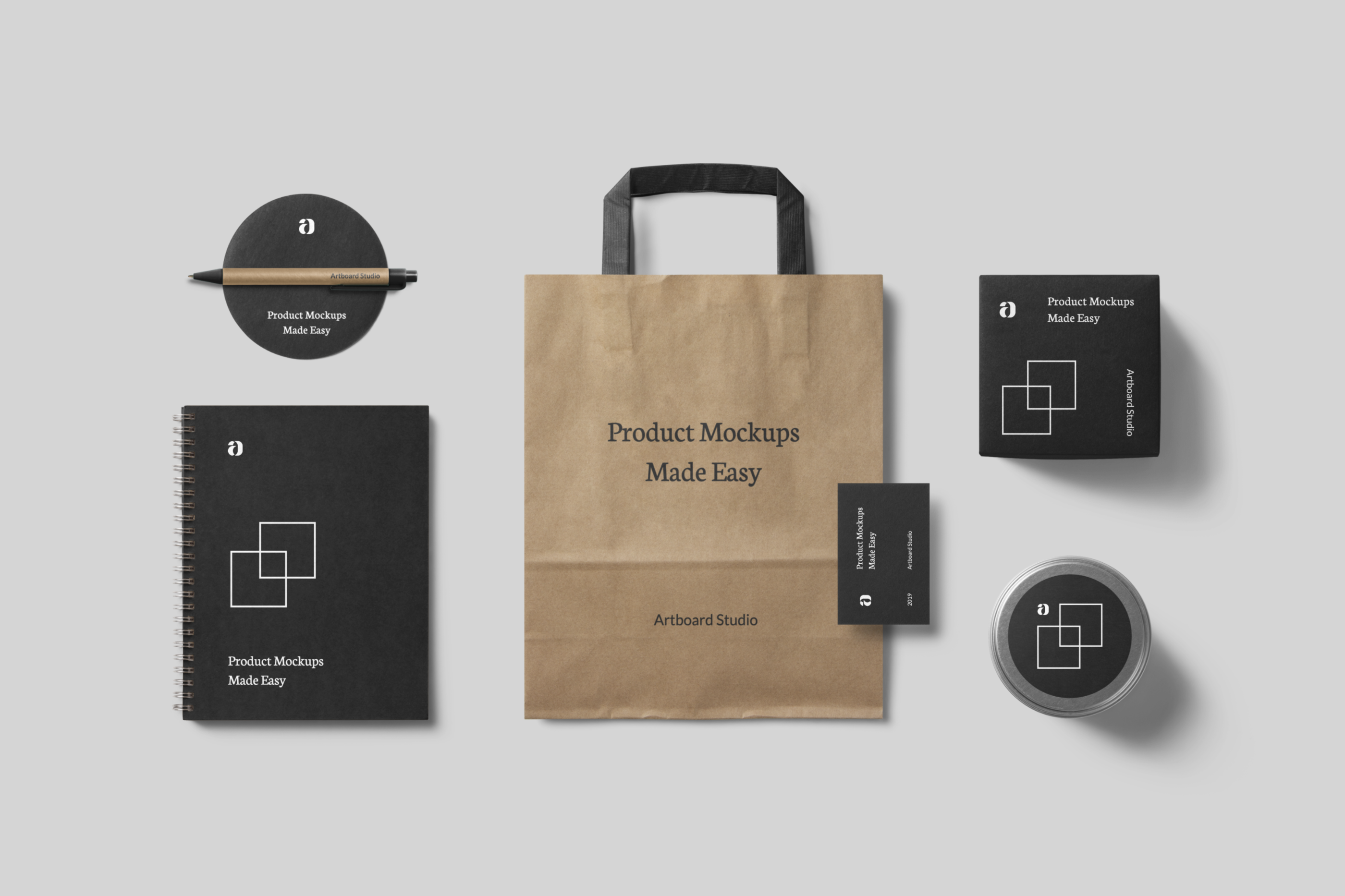 Download Free Stationery Mockup Scene Free Mockup Templates Artboard Studio PSD Mockups.