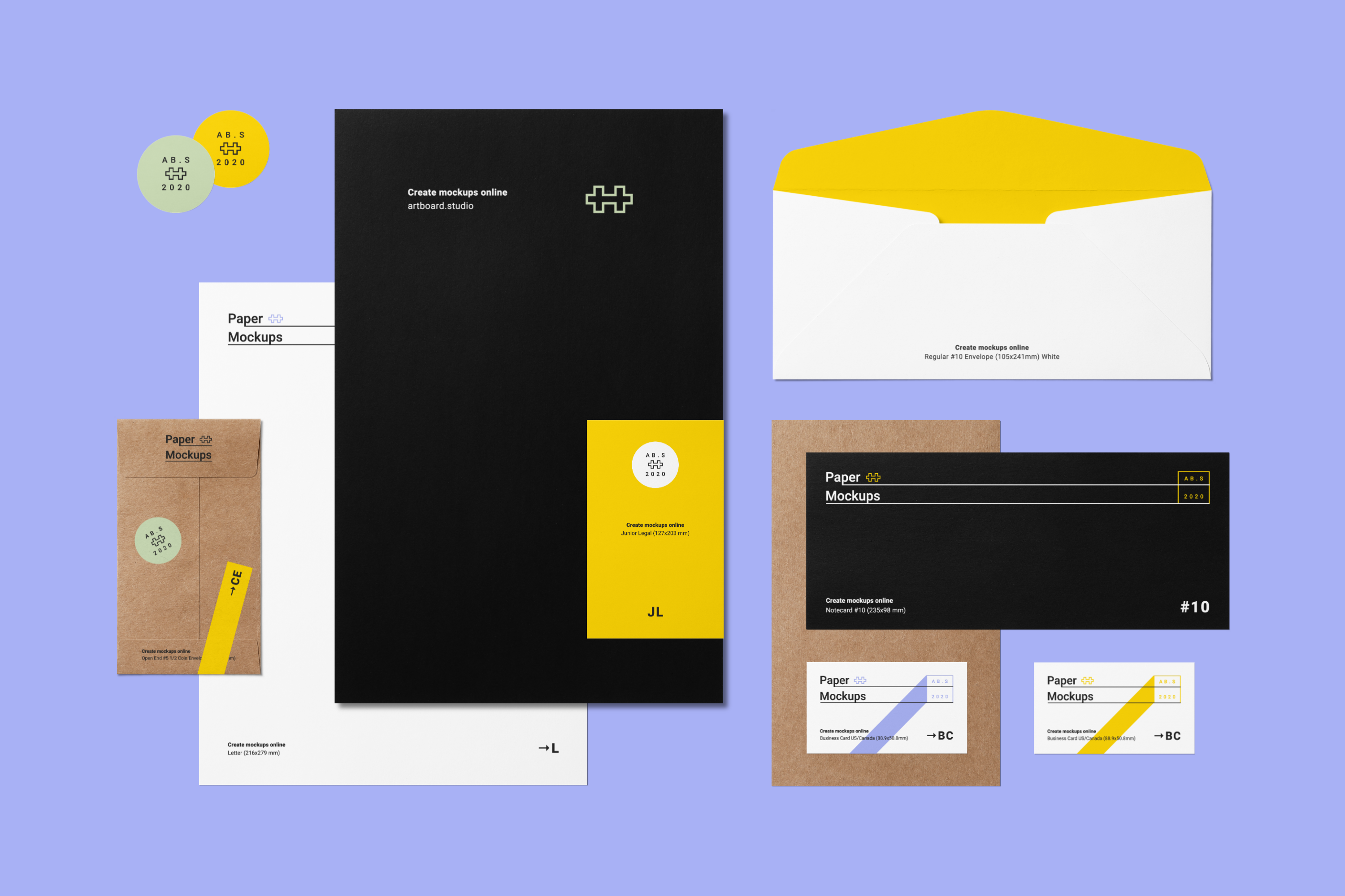 Stationery Branding Mockups Free Mockup Templates Artboard Studio