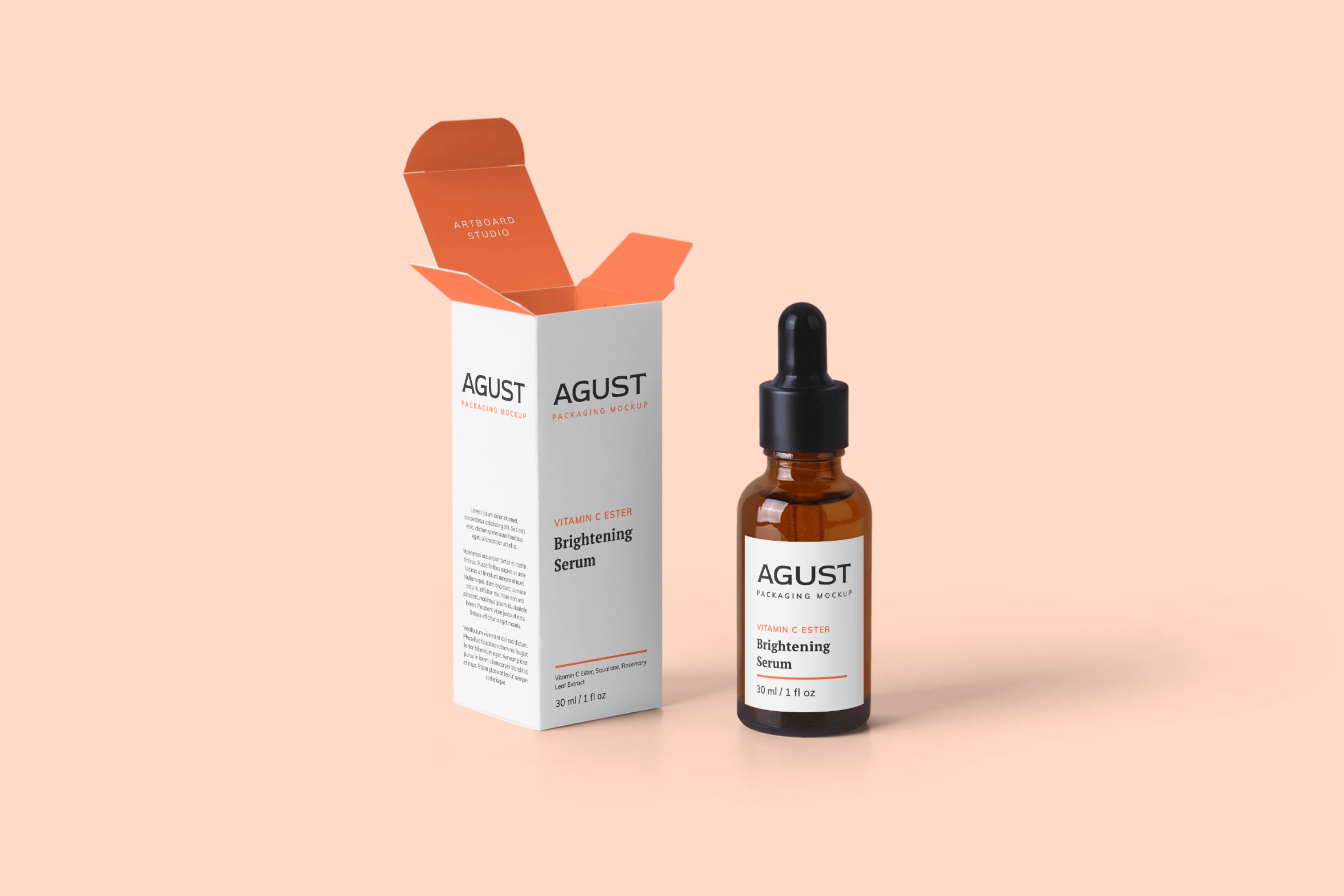 Dropper Bottle Packaging Mockup Free Mockup Templates Artboard Studio