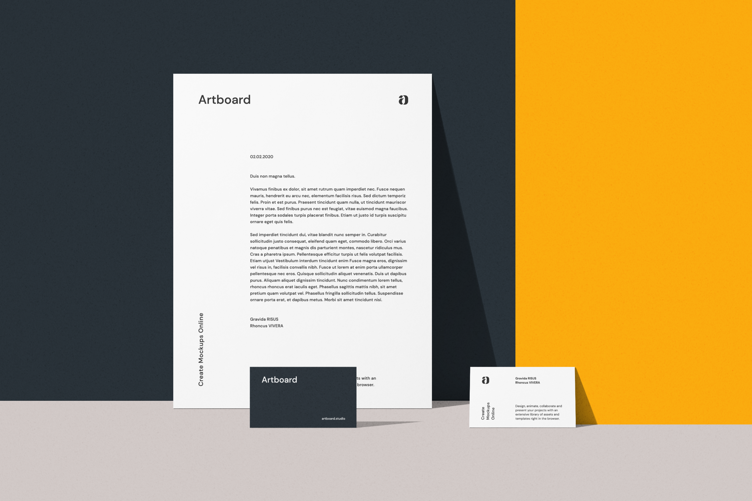 Branding Mockup Scene Free Mockup Templates Artboard Studio