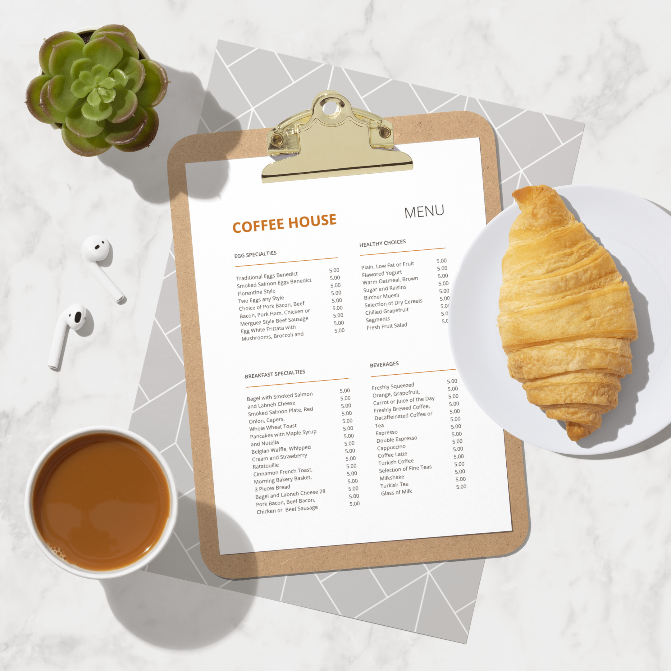 Download Free Clipboard Menu Mockup Scene Free Mockup Templates Artboard Studio PSD Mockups.