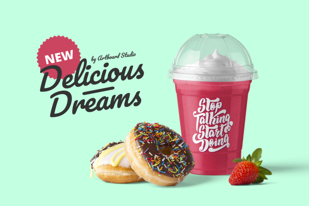 Smoothie Cup Banner Design Free Mockup Templates Artboard Studio