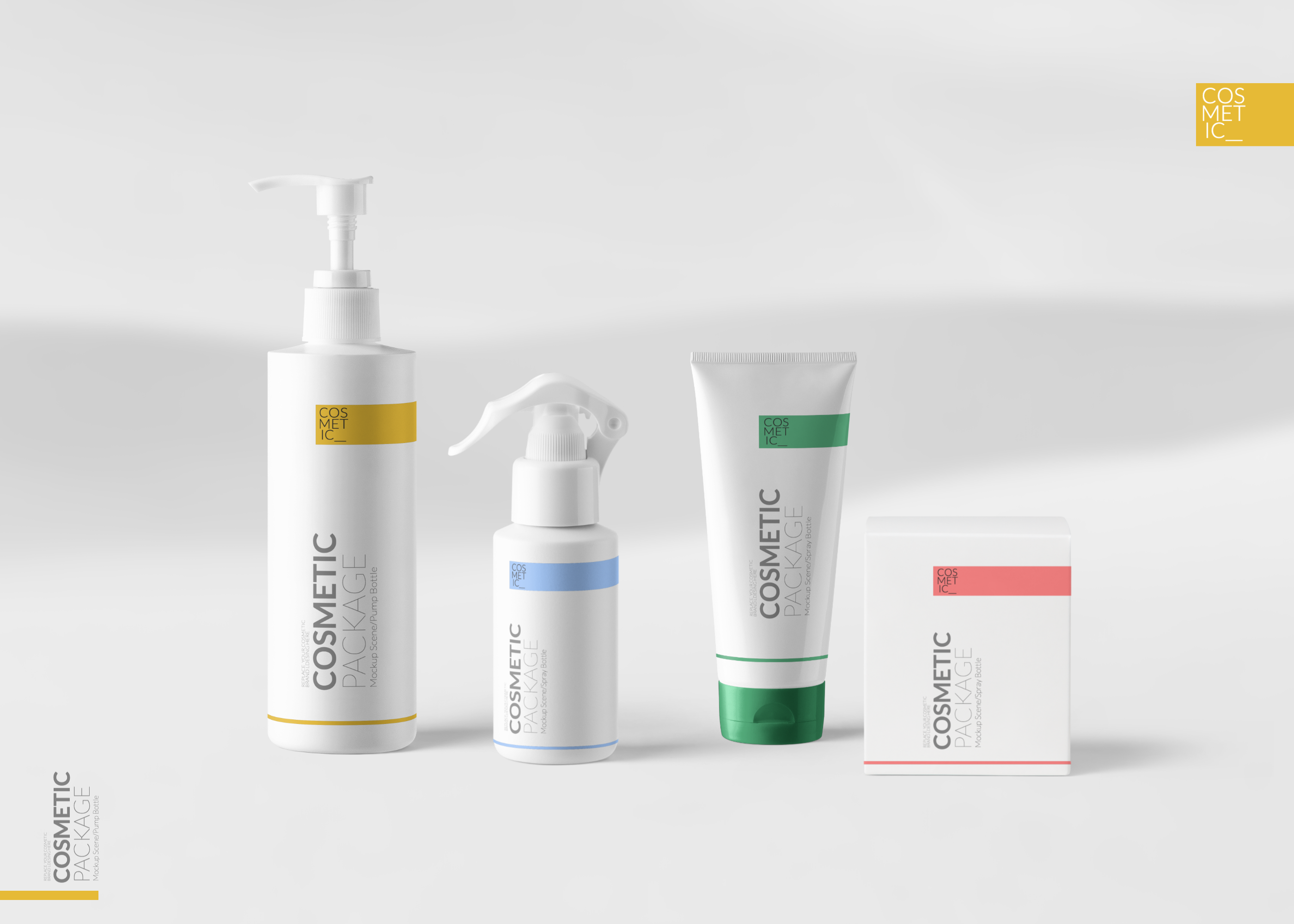 Cosmetic Package Mockup Scene Free Mockup Templates Artboard Studio