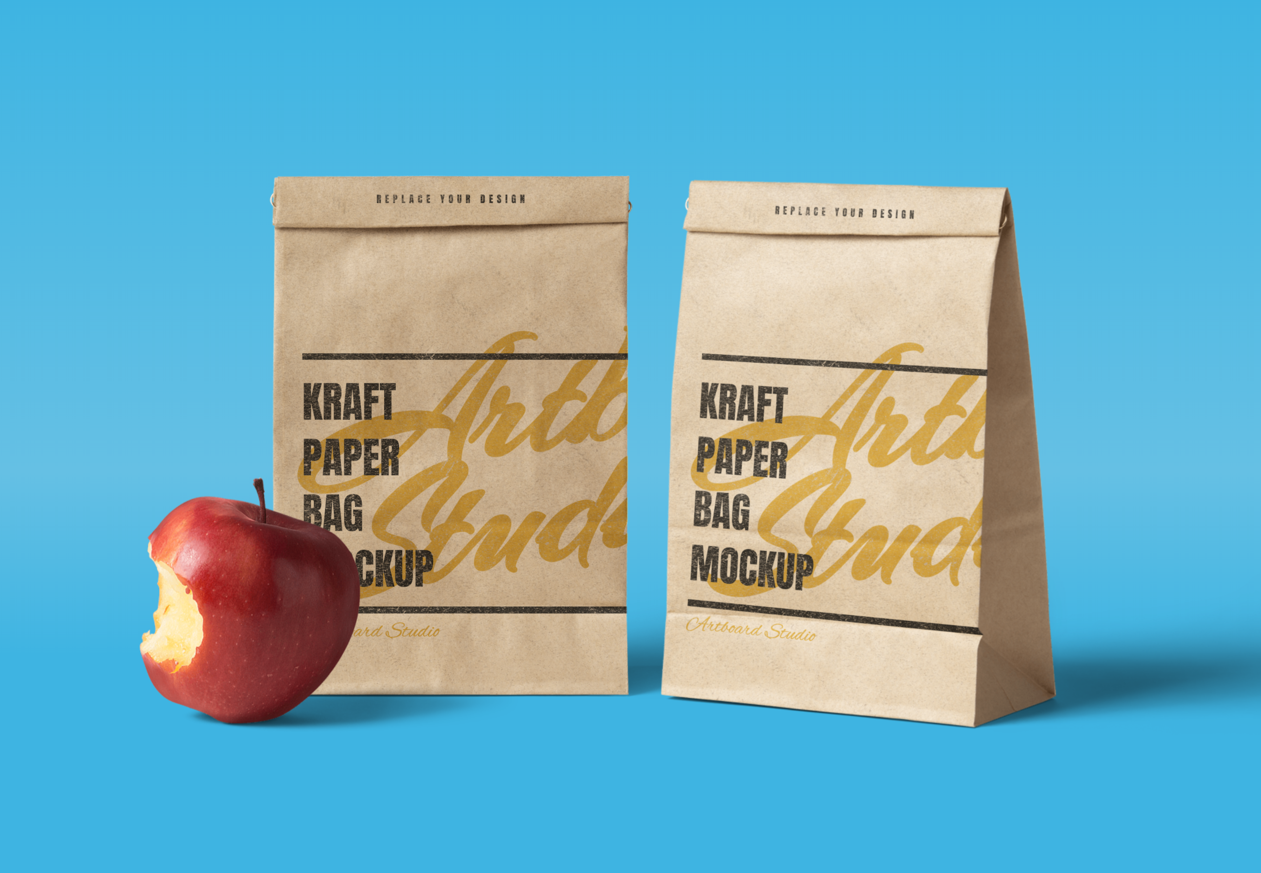 Kraft Paper Bag Mockup Scene Free Mockup Templates Artboard Studio