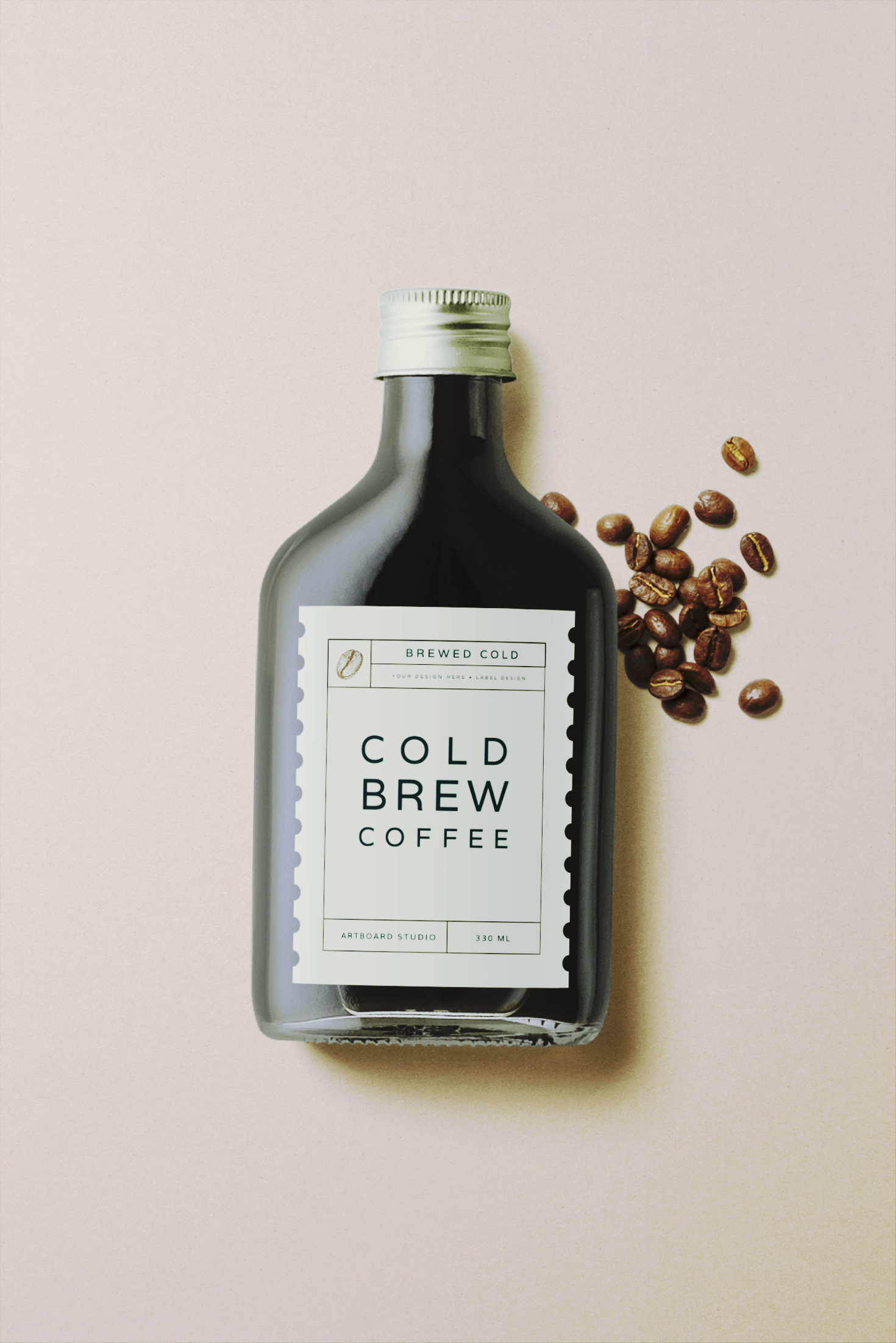 Download Free Free Mockup Templates Artboard Studio Cold Brew Bottle Mockup PSD Mockup Template