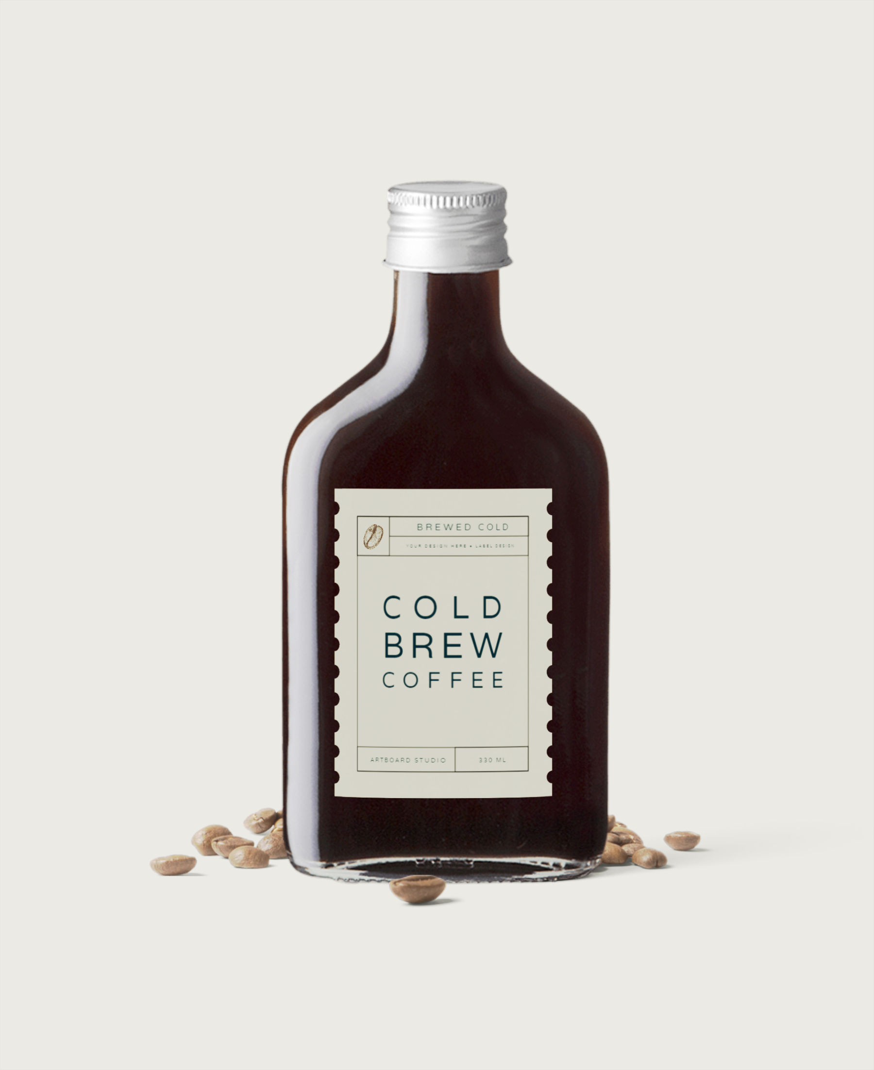 Cold Brew Bottle Mockup Scene Free Mockup Templates Artboard Studio