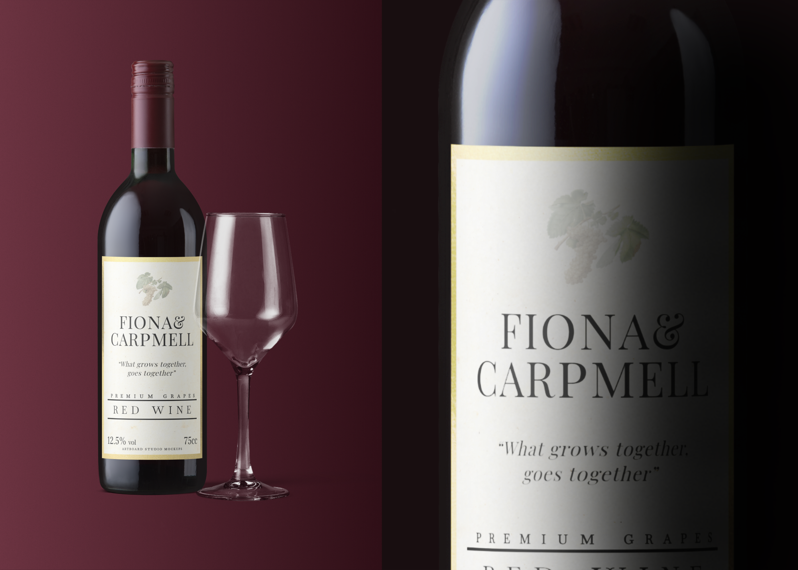 Wine Bottle Mockup Scene Free Mockup Templates Artboard Studio