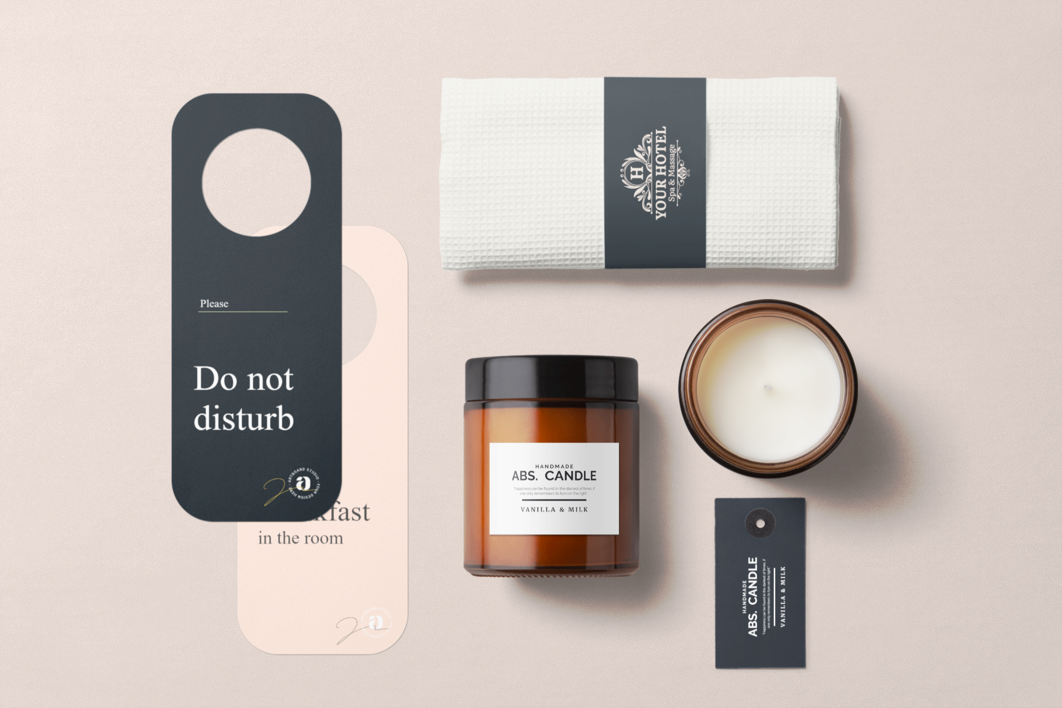 Hotel Products Mockup Scene Free Mockup Templates Artboard Studio