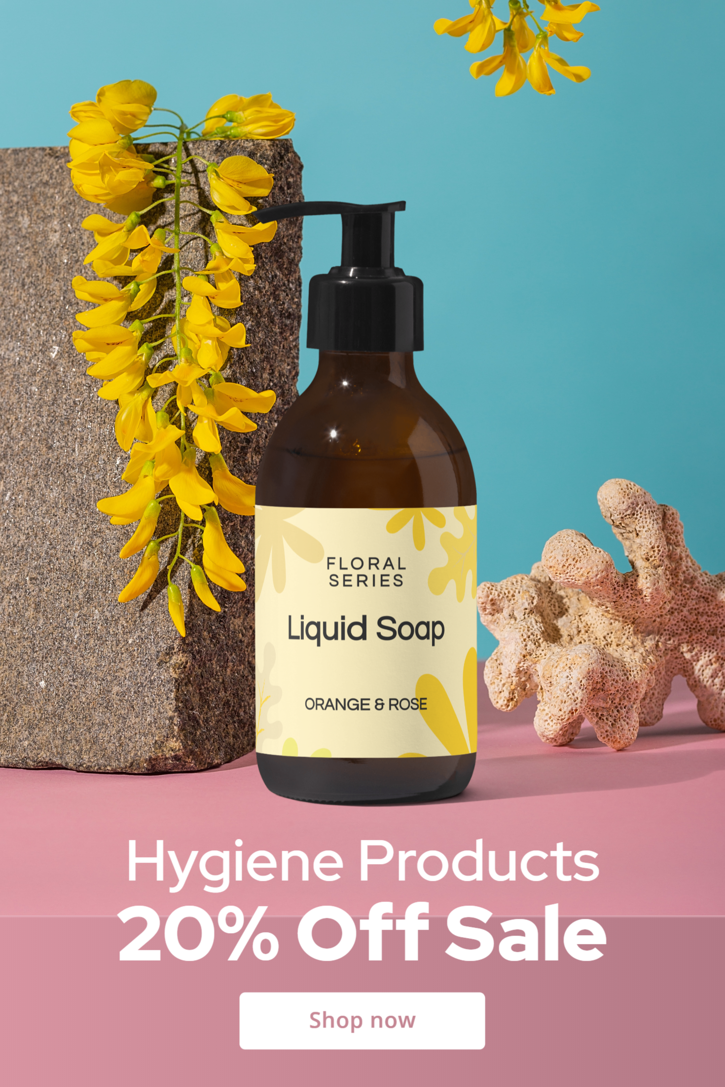 Amber Pump Bottle Mockup Scene Free Mockup Templates Artboard Studio