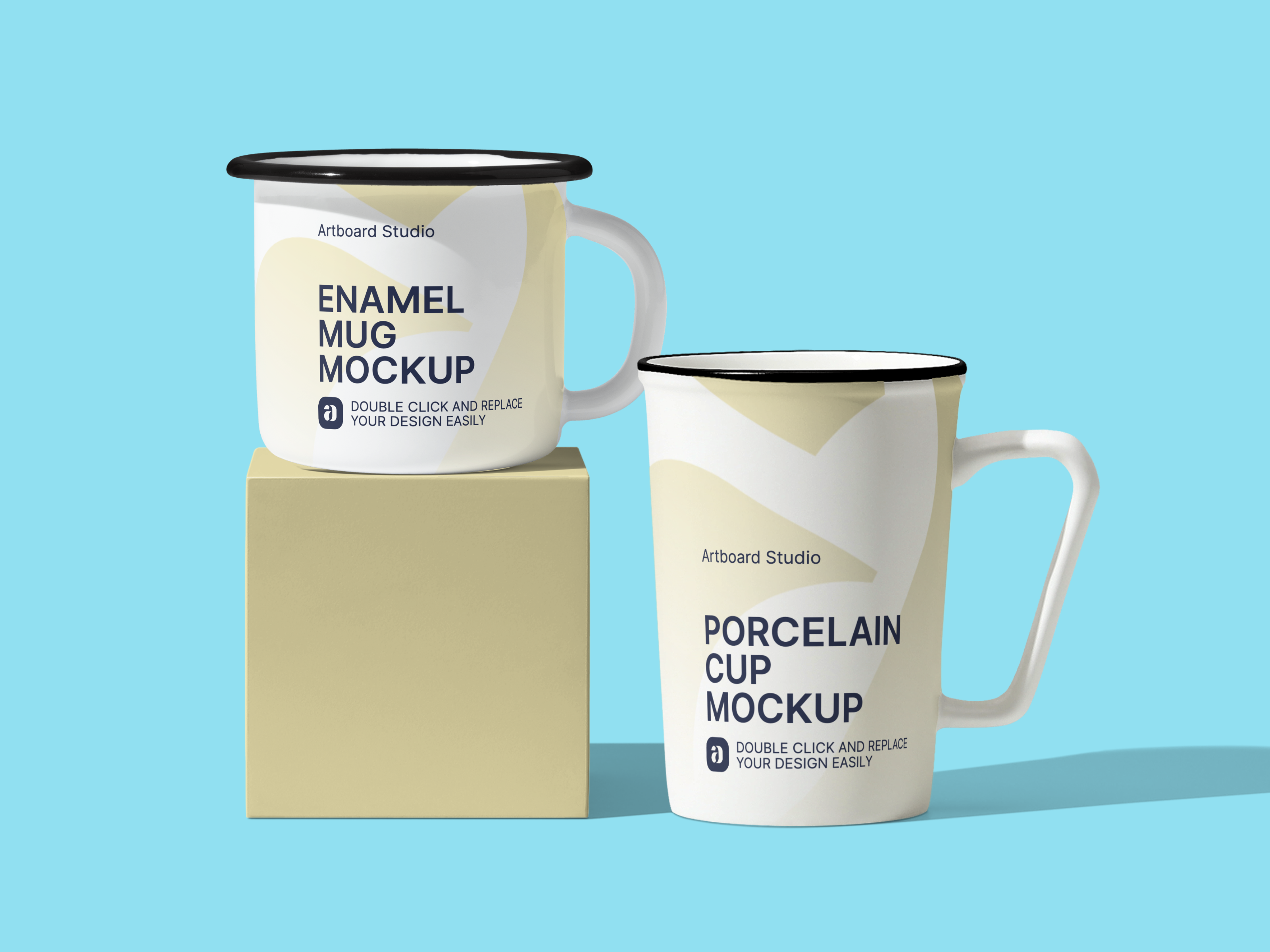 Enamel Mug Mockup Scene Free Mockup Templates Artboard Studio